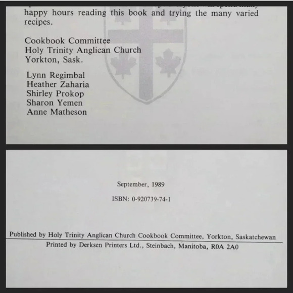 Vintage Canadian Cookbook: Anglican Church Ladies Recipes (1989) - Picture 2 of 12